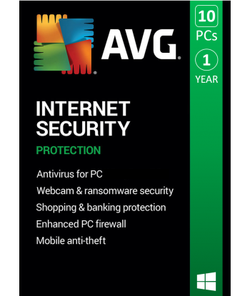 AVG Internet Security 2021 - 10PC | 1 Year