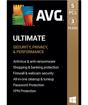 AVG Ultimate Security 2021 - 5PCs | 3 Years