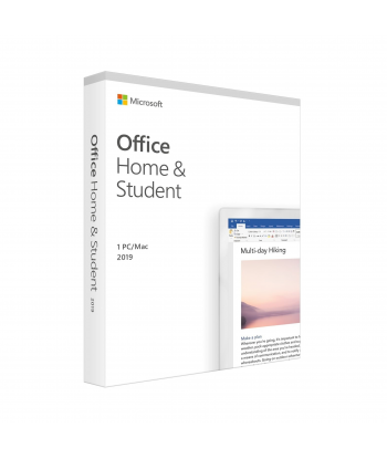 Office 2019 Home & Student Retail PC/MAC Medialess Pack For 1 User on 1 Device