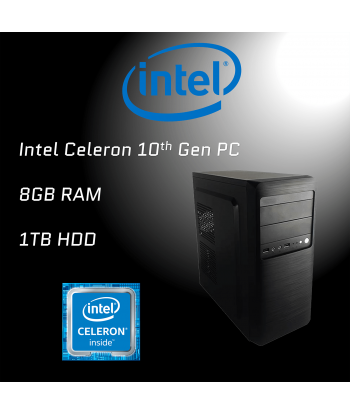 Intel Custom Budget 10th Gen PC | Celeron | 8GB RAM | 1TB HDD