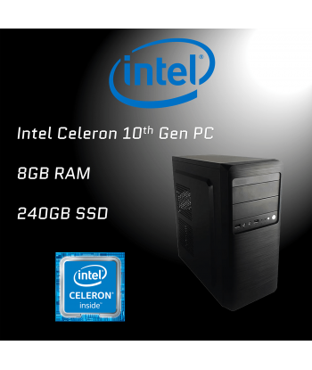 Intel Custom Budget 10th Gen PC | Celeron | 8GB RAM | 240GB SSD