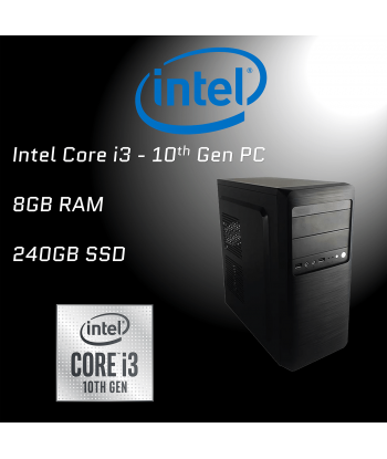 Intel Custom Budget 10th Gen PC | Intel Core i3 | 8GB RAM | 240GB SSD