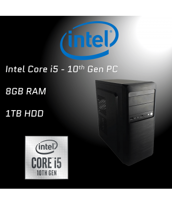 Intel Custom Budget 10th Gen PC | Intel Core i5 | 8GB RAM | 1TB HDD