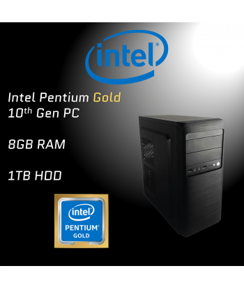 Intel Custom Budget 10th Gen PC | Pentium Gold | 8GB RAM | 1TB HDD