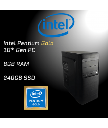 Intel Custom Budget 10th Gen PC | Pentium Gold | 8GB RAM | 240GB SSD