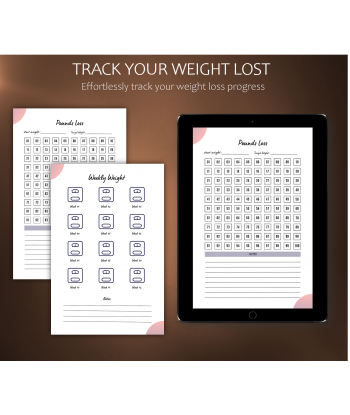 12 Week Weight Loss Planner (Printable PDF - Instant Download)