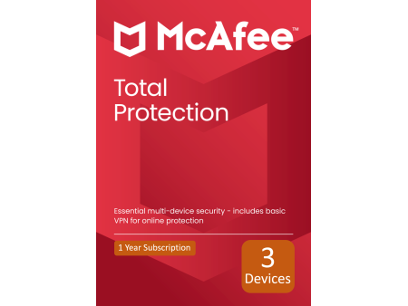 McAfee Total Protection - 3 Devices | 1 Year