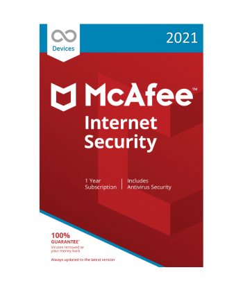 McAfee Internet Security 2021 - Unlimited Devices | 1 Year