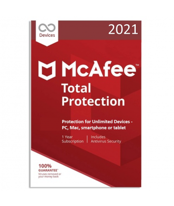 McAfee Total Protection 2021 - Unlimited Devices | 1 Year