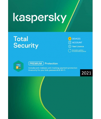 Kaspersky Total Security 2021 - 3 Devices | 1 Year license