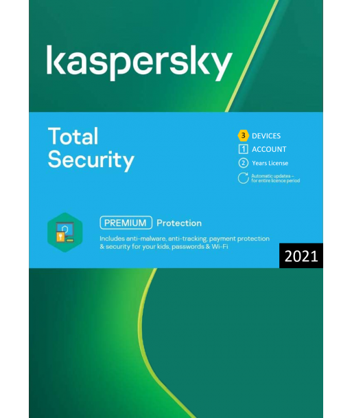 Kaspersky Total Security 2021 - 3 Devices | 2 Years license