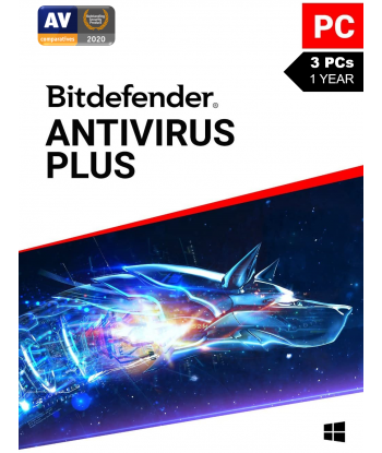 Bitdefender Antivirus Plus 2021 - 3PCs | 1 Year