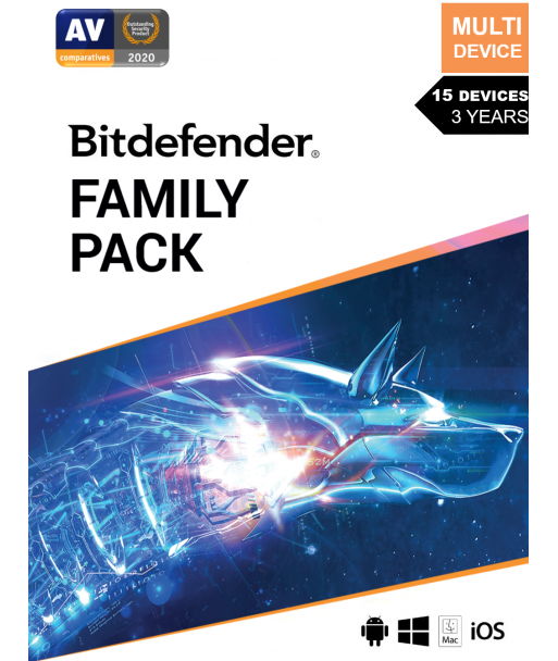 Bitdefender Family Pack 2021 - 15 Devices | 3 Years